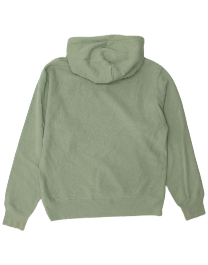Maglione con cappuccio grafico da uomo Champion in cotone verde medio