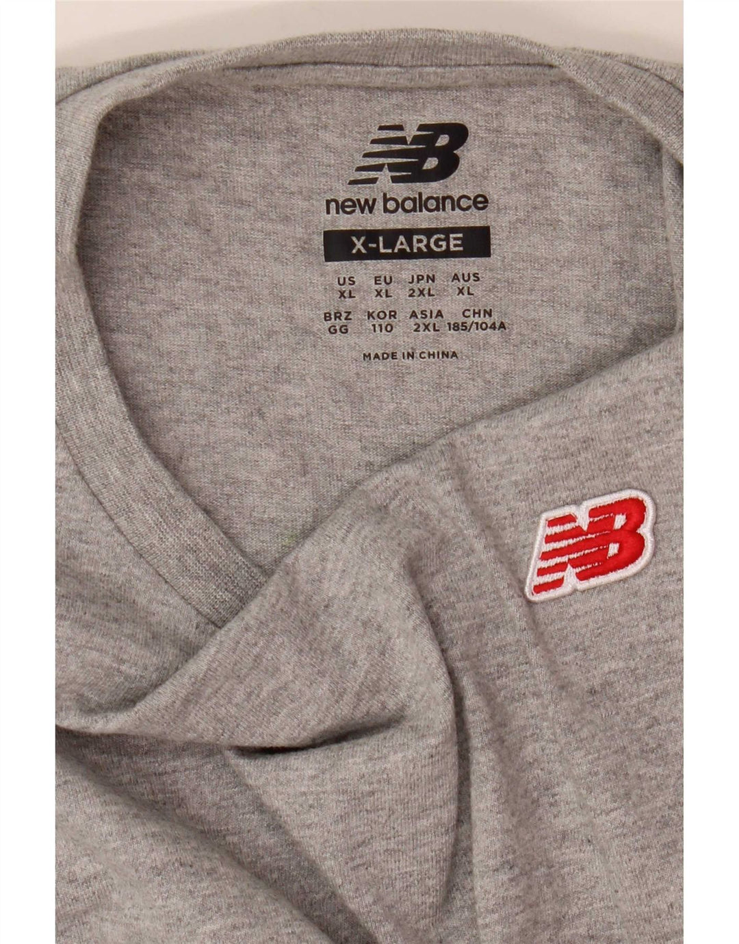 Maglietta da uomo New Balance Top XL grigia chiazzata