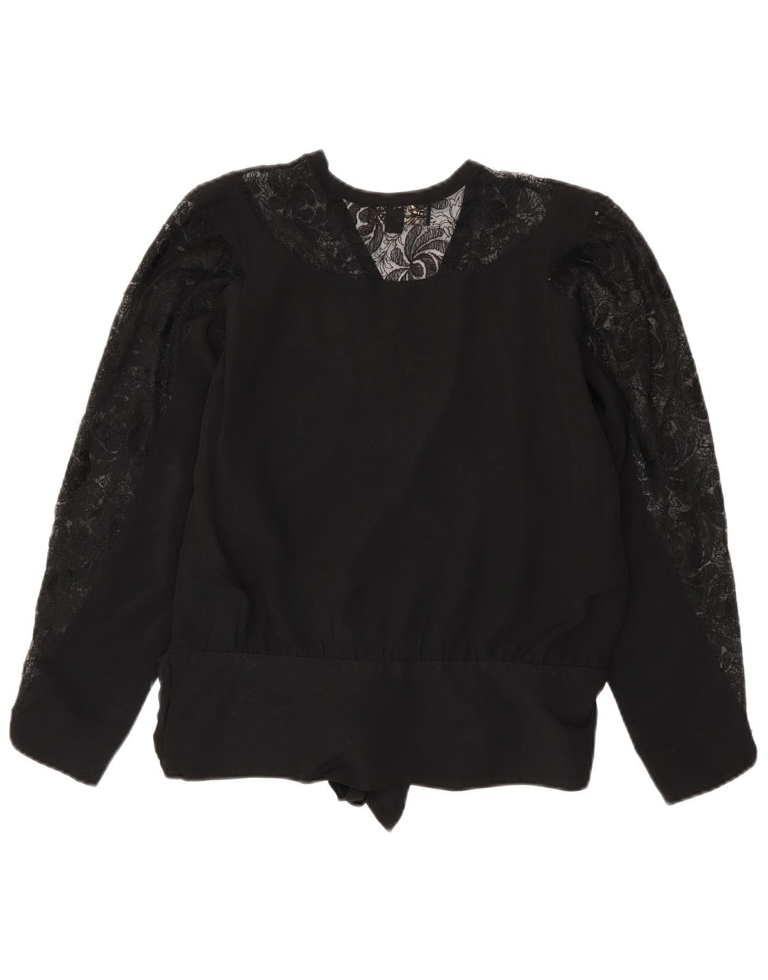 Top camicetta a maniche lunghe da donna di qualità superiore EU 40 viscosa nera media