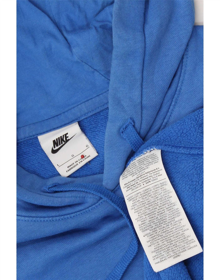 Felpa con cappuccio da uomo Nike Large in cotone blu