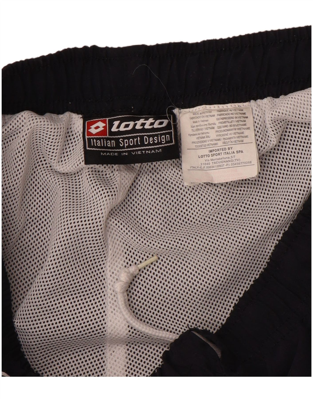 Pantaloni da tuta da uomo Lotto Poliestere color block medio blu navy
