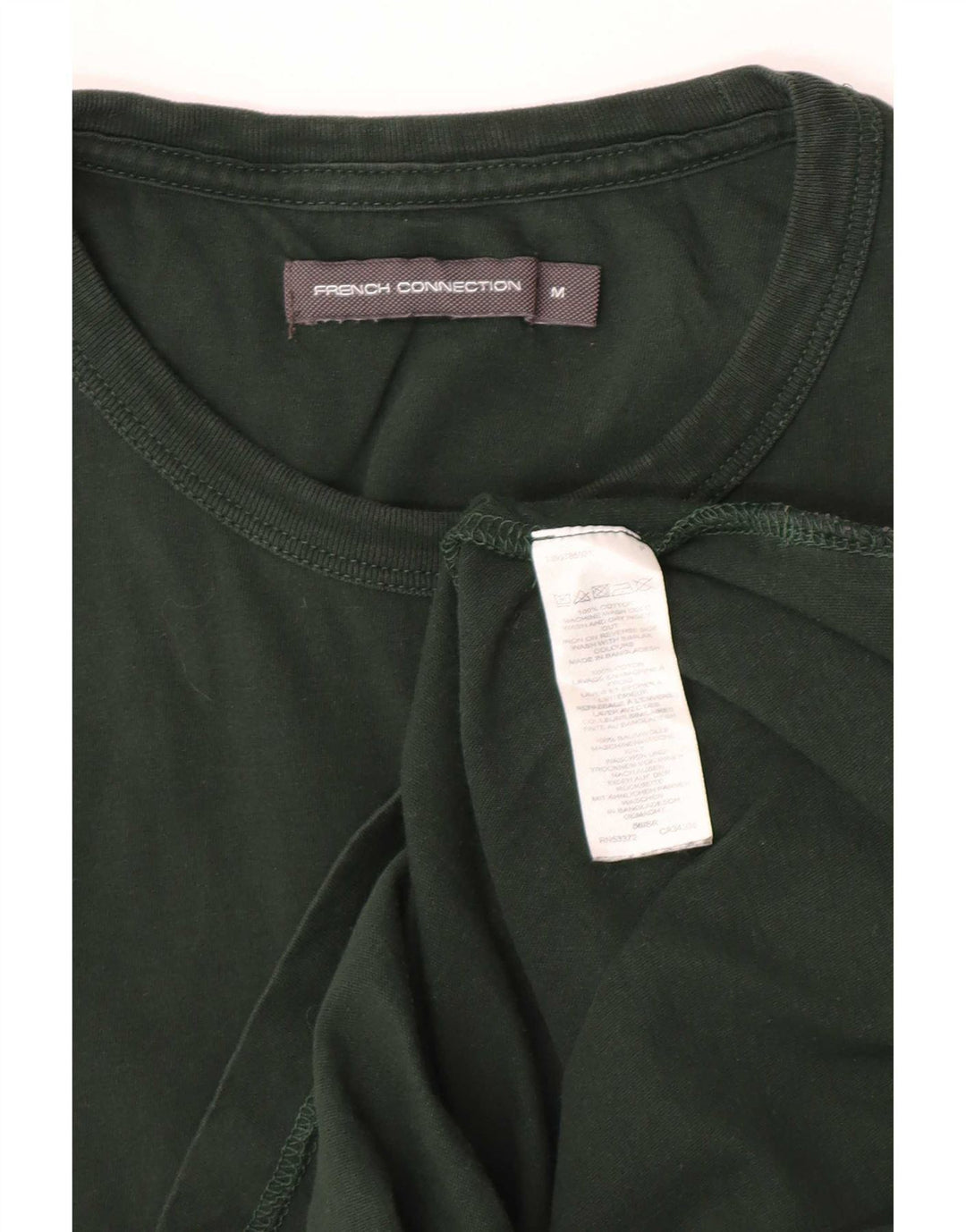 T-shirt da donna French Connection Top UK 12 cotone verde medio