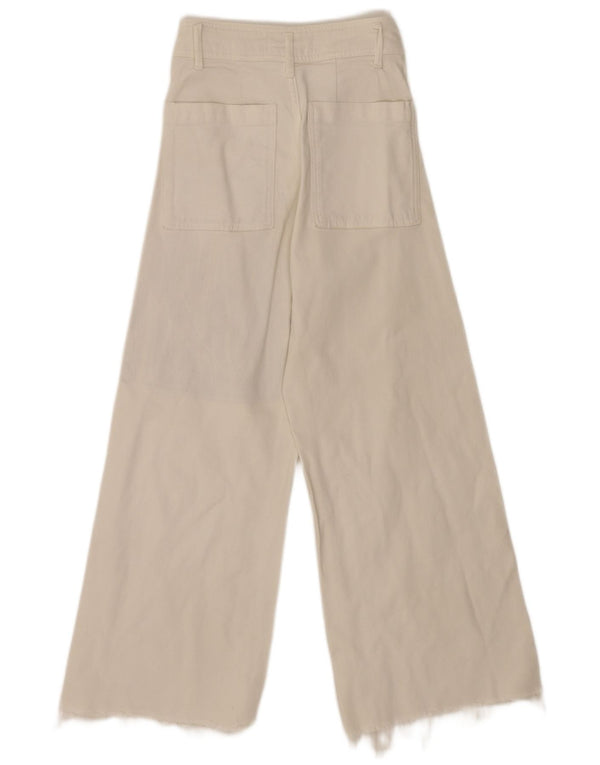 Jeans dritti a vita alta The Marine da donna Zara EU 34 2XS W24 L24 Bianco sporco