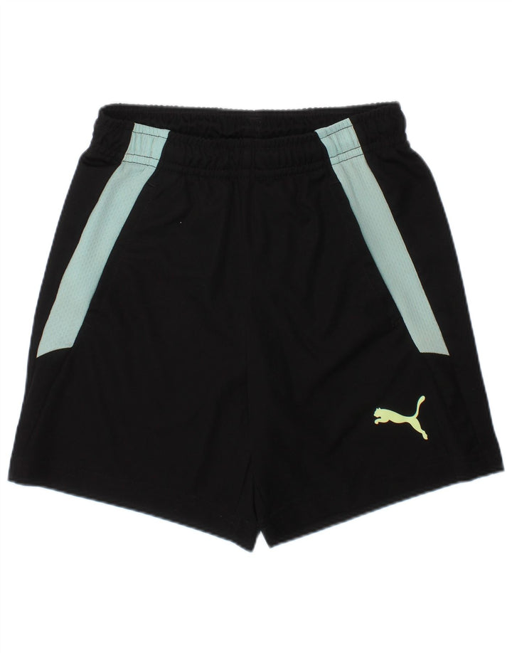 Pantaloncini sportivi PUMA da bambino 7-8 anni in poliestere color block nero