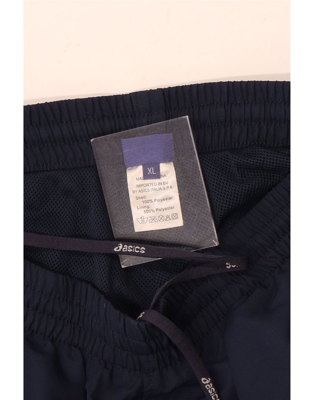 Pantaloni da tuta da uomo Asics XL in poliestere blu navy