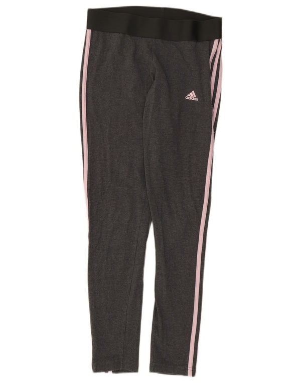 Leggings da donna ADIDAS UK 12/14 Cotone grigio medio