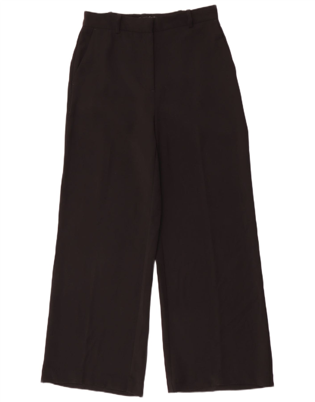 Pantaloni chino a gamba larga da donna Zara medi W28 L29 poliestere nero