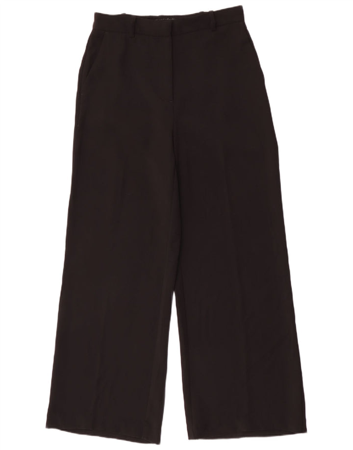Pantaloni chino a gamba larga da donna Zara medi W28 L29 poliestere nero