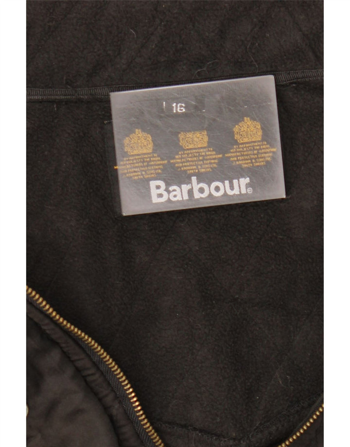 BARBOUR Womens Quilted Jacket UK 16 Large Black
