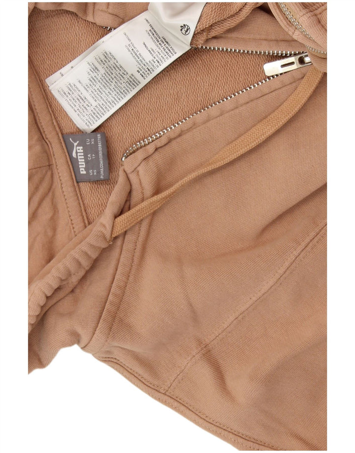 Felpa con cappuccio e zip oversize da donna PUMA UK 6 XS Cotone beige