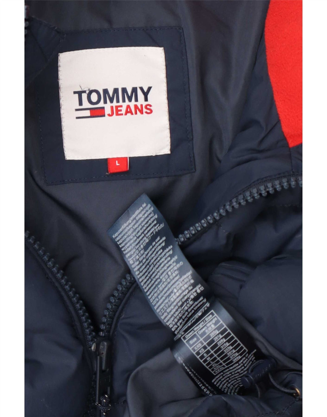 Giacca imbottita vestibilità regolare da uomo Tommy Hilfiger UK 40 Large Blu Navy