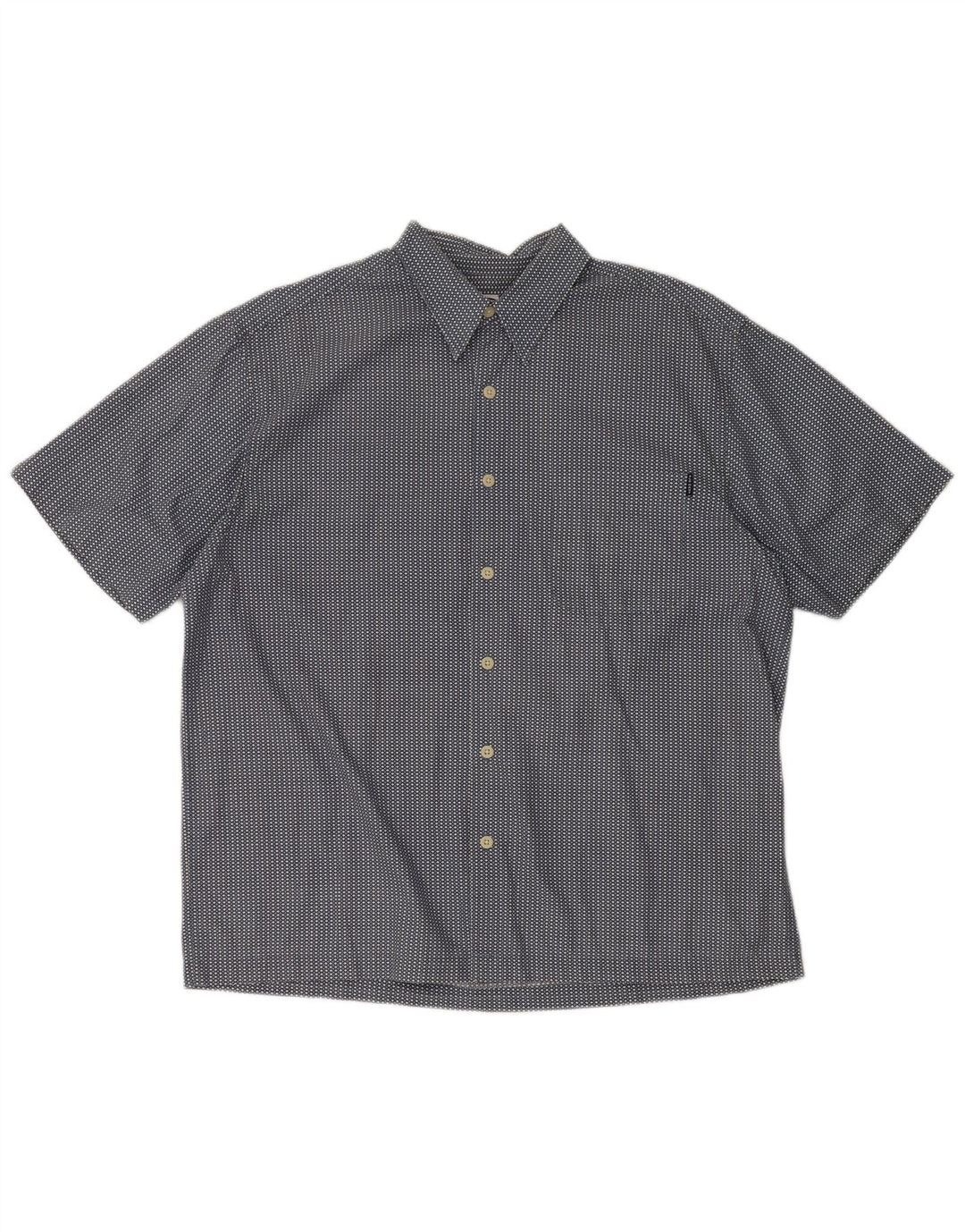 Camicia a maniche corte da uomo Old Navy Grande cotone geometrico blu navy