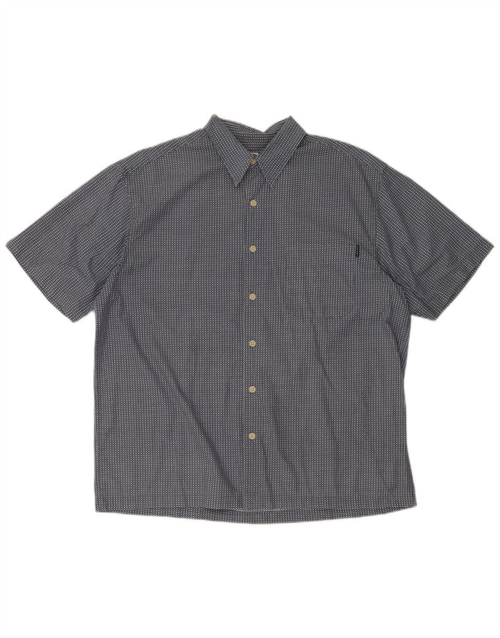 Camicia a maniche corte da uomo Old Navy Grande cotone geometrico blu navy