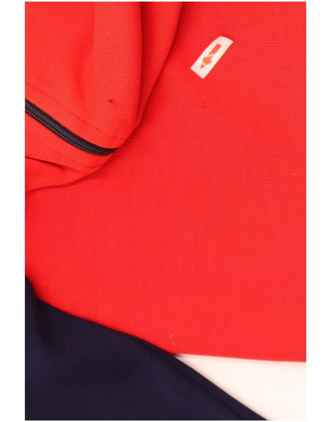 Giacca da ginnastica vintage da uomo piccola color block rosso