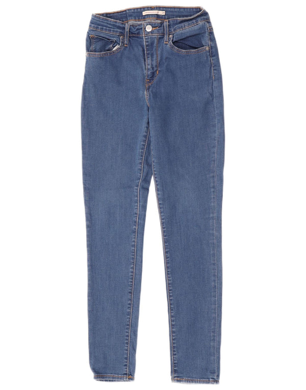 Jeans skinny a vita alta Levi's 721 da donna W28 L29 classico in cotone blu