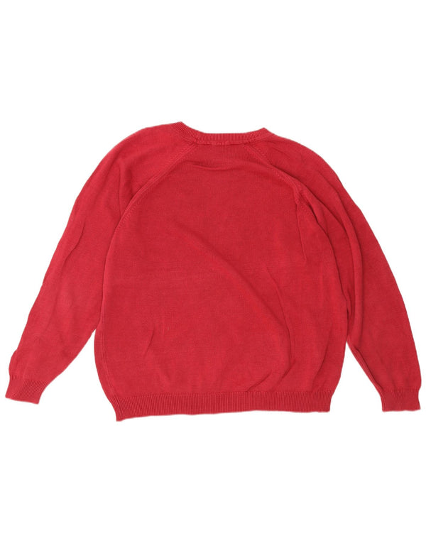 Maglione maglione oversize con scollo a barca da donna Marks & Spencer UK 16 grande rosso