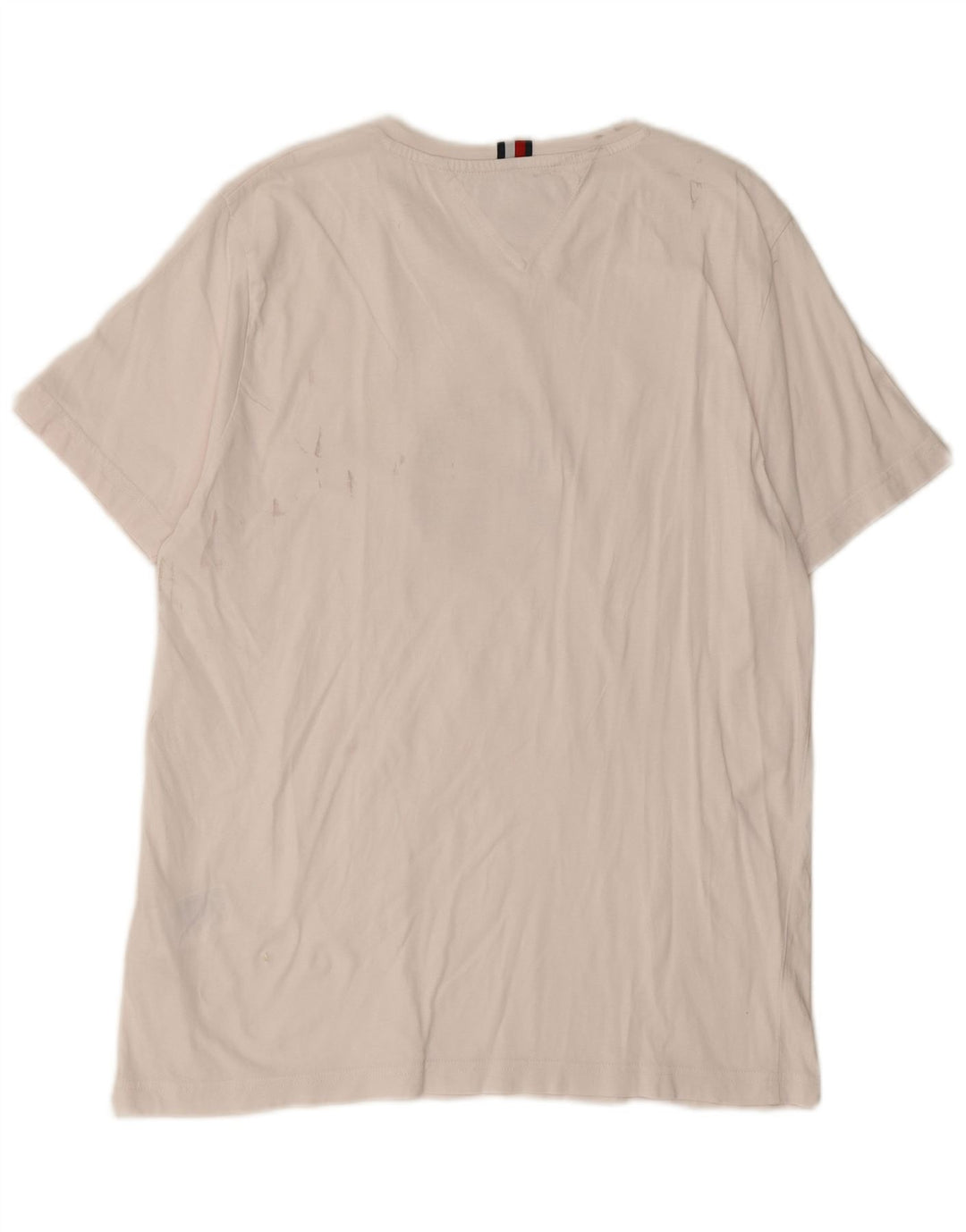 T-shirt grafica da uomo Tommy Hilfiger Top grande in cotone bianco