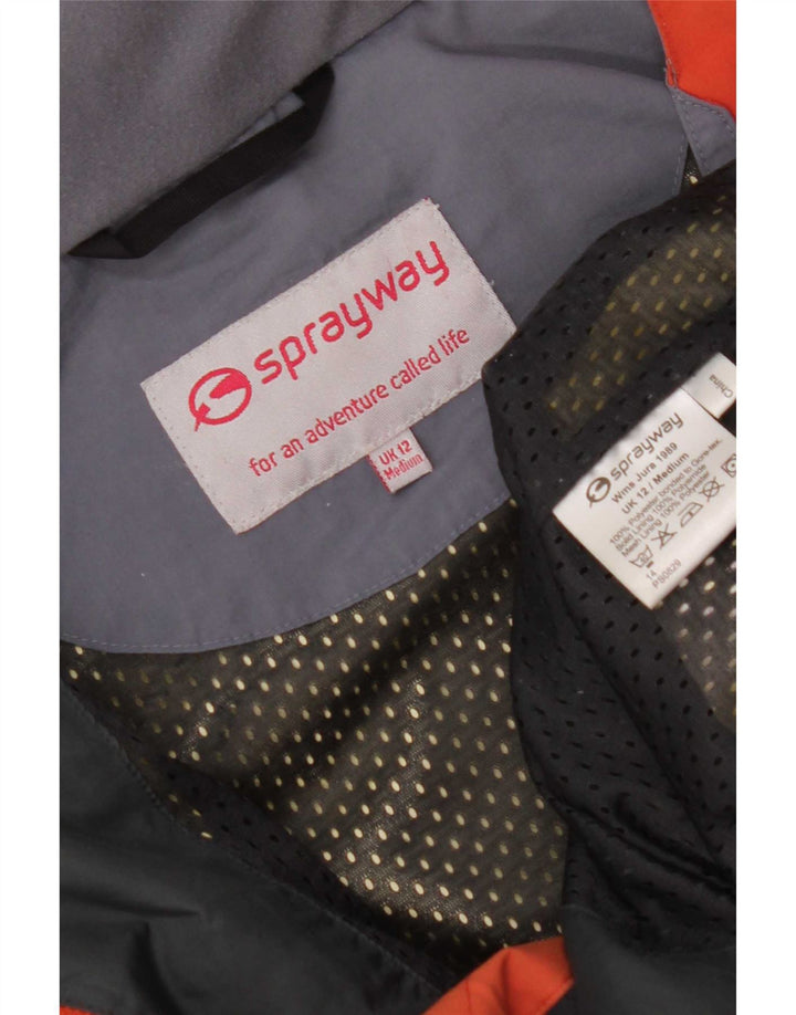Giacca antipioggia con cappuccio da donna Sprayway UK 12 Poliestere arancione medio