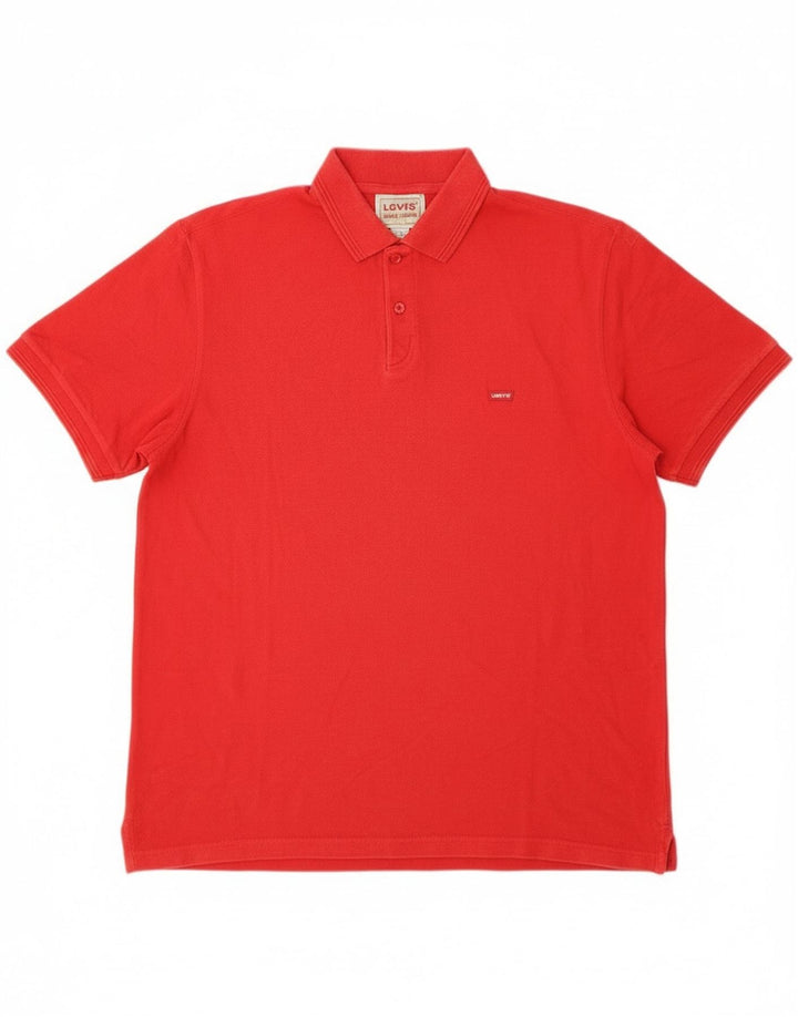 Polo Levi's da uomo grande in cotone rosso