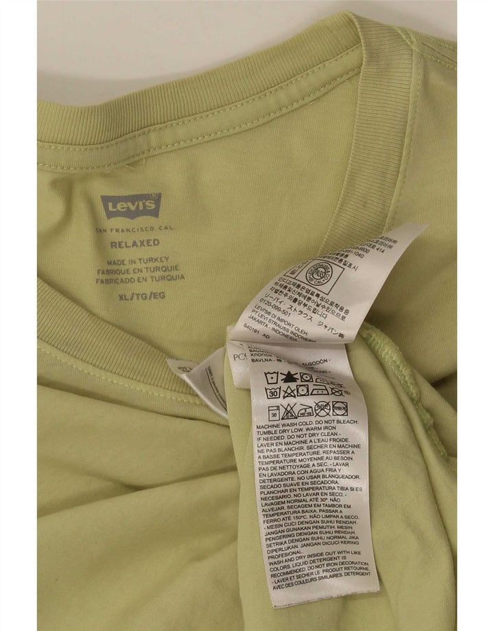T-shirt rilassata da uomo Levi's Top XL in cotone kaki