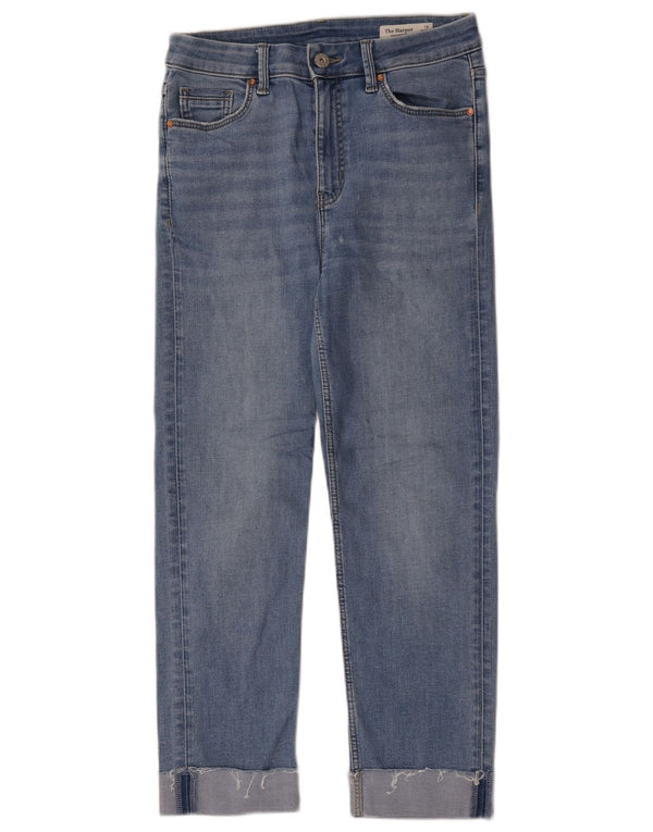 Marks & Spencer Womens The Harper Cropped Jeans UK 10 Small W28 L24 Blue