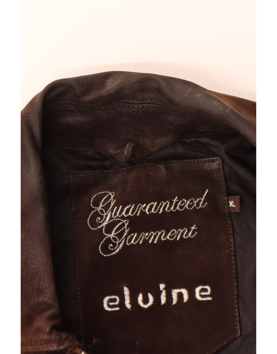 ELVINE Giubbotto bomber in pelle scamosciata da uomo UK 42 XL Pelle marrone