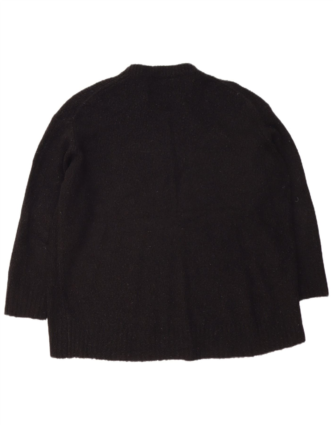 Maglione girocollo oversize da donna Zara UK 14 acrilico nero medio