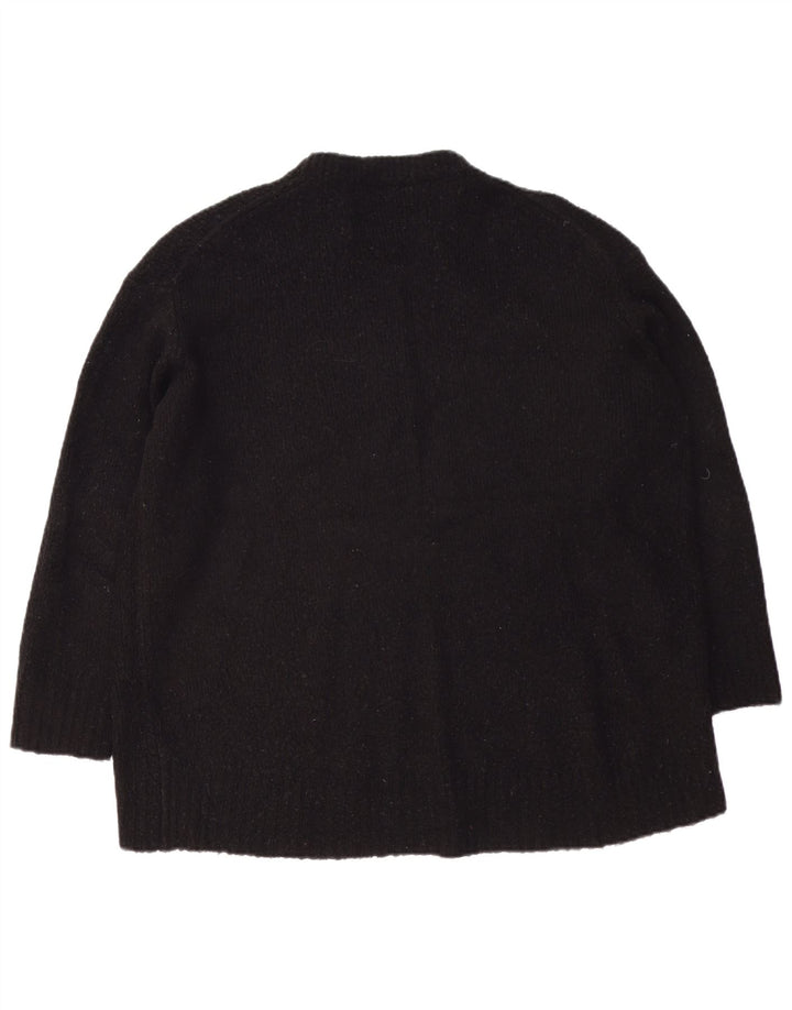 Maglione girocollo oversize da donna Zara UK 14 acrilico nero medio