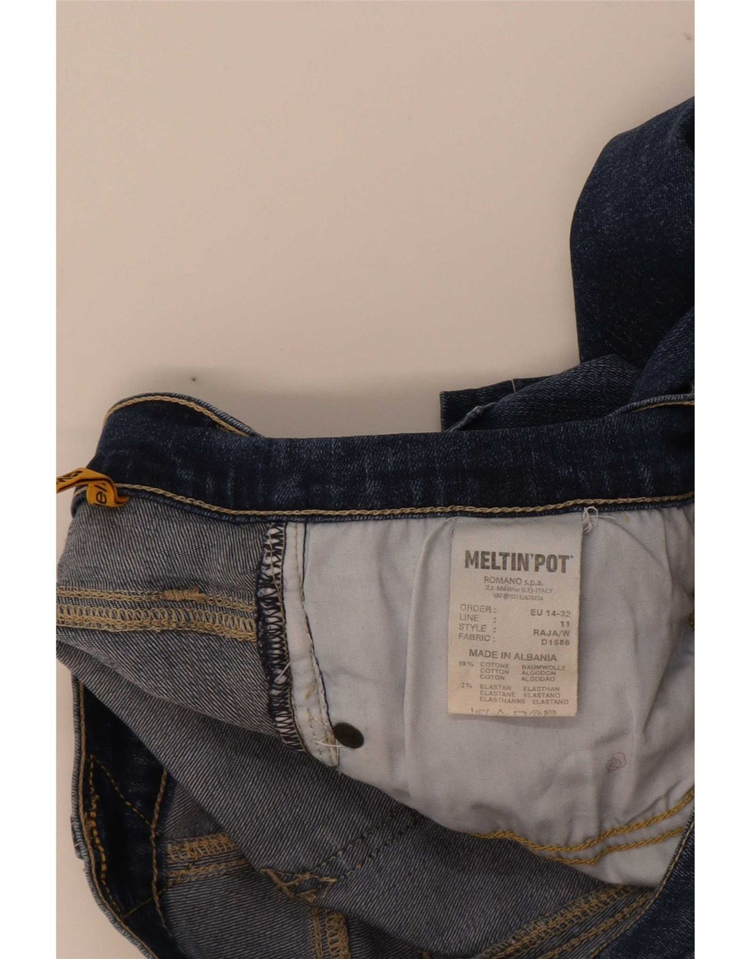 Jeans dritti da donna Meltin' Pot W32 L28 cotone blu