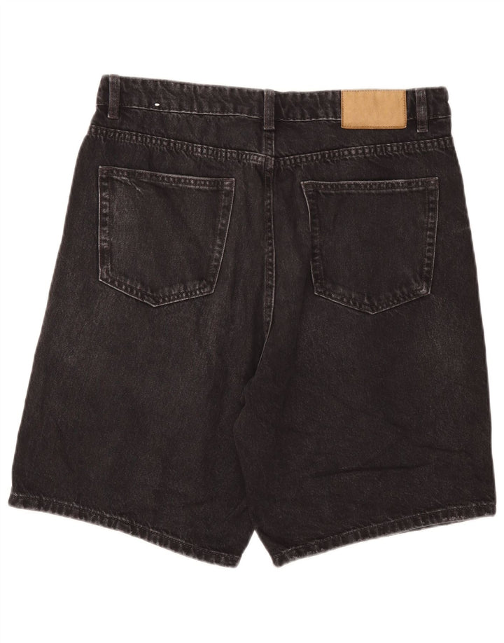 Pantaloncini di jeans da uomo Zara EU 42 Large W32 Cotone grigio