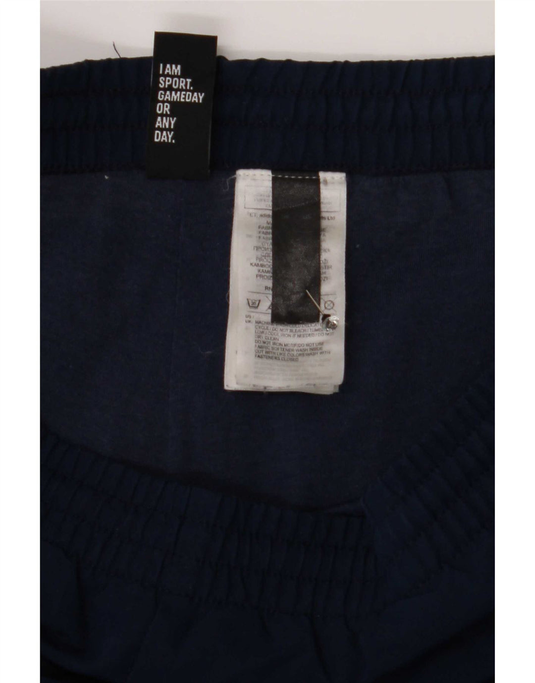 Pantaloni da tuta da uomo Adidas Large in poliestere blu navy