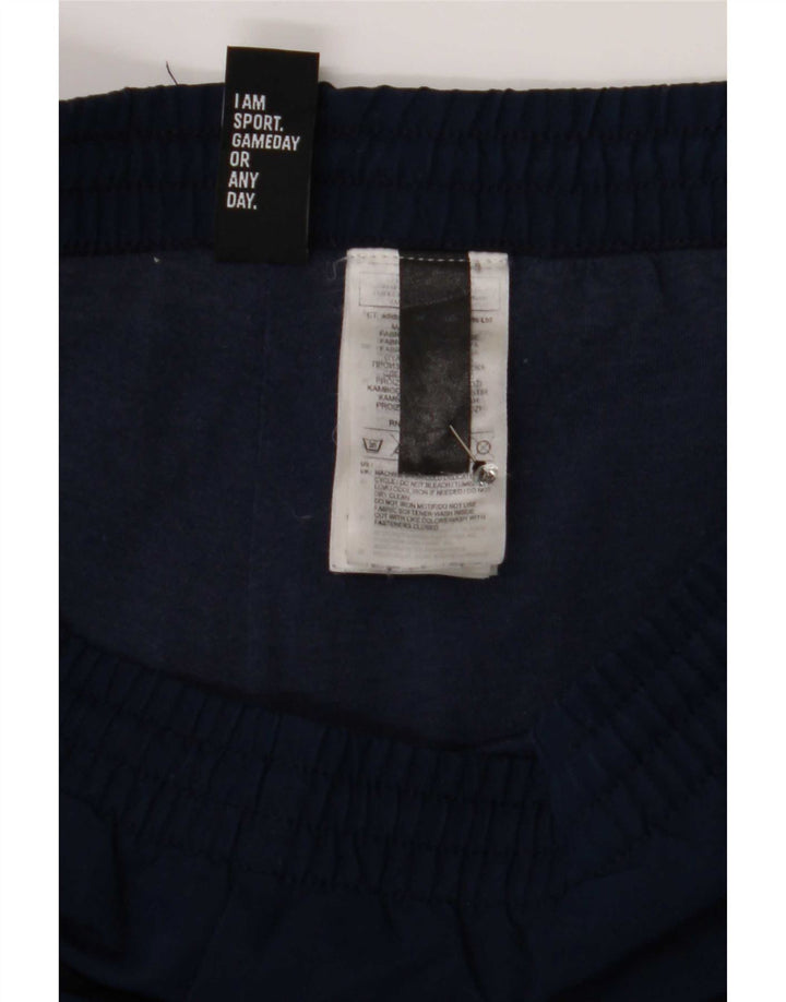 Pantaloni da tuta da uomo Adidas Large in poliestere blu navy