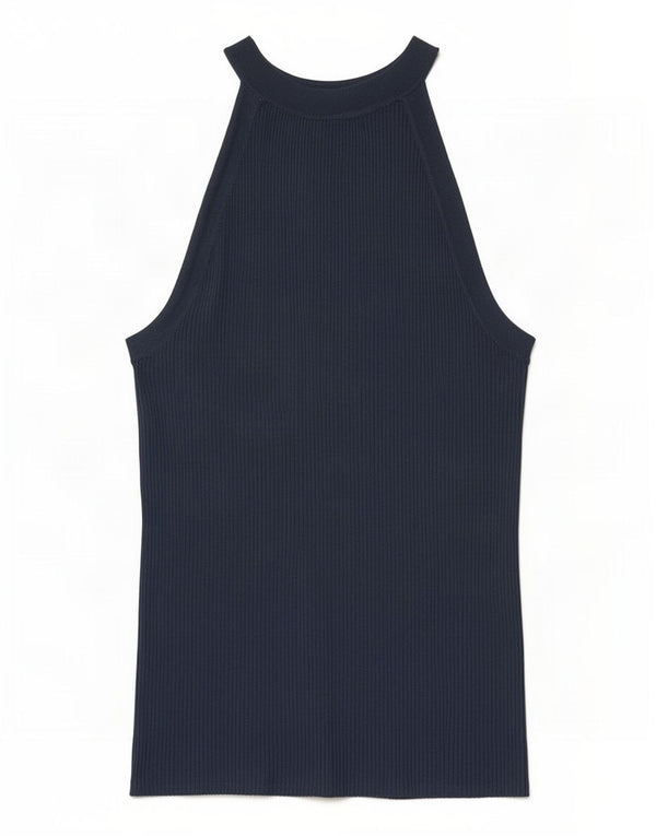Top alla caviglia da donna Zara UK 8 piccolo in viscosa blu navy