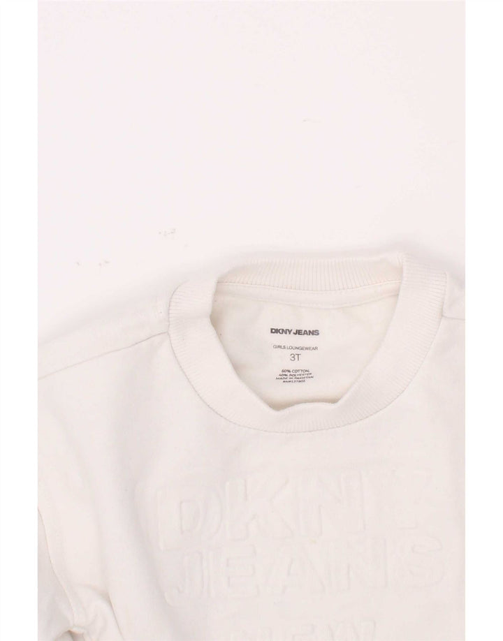 Felpa con grafica Dkny per ragazzi, 2-3 anni, cotone bianco