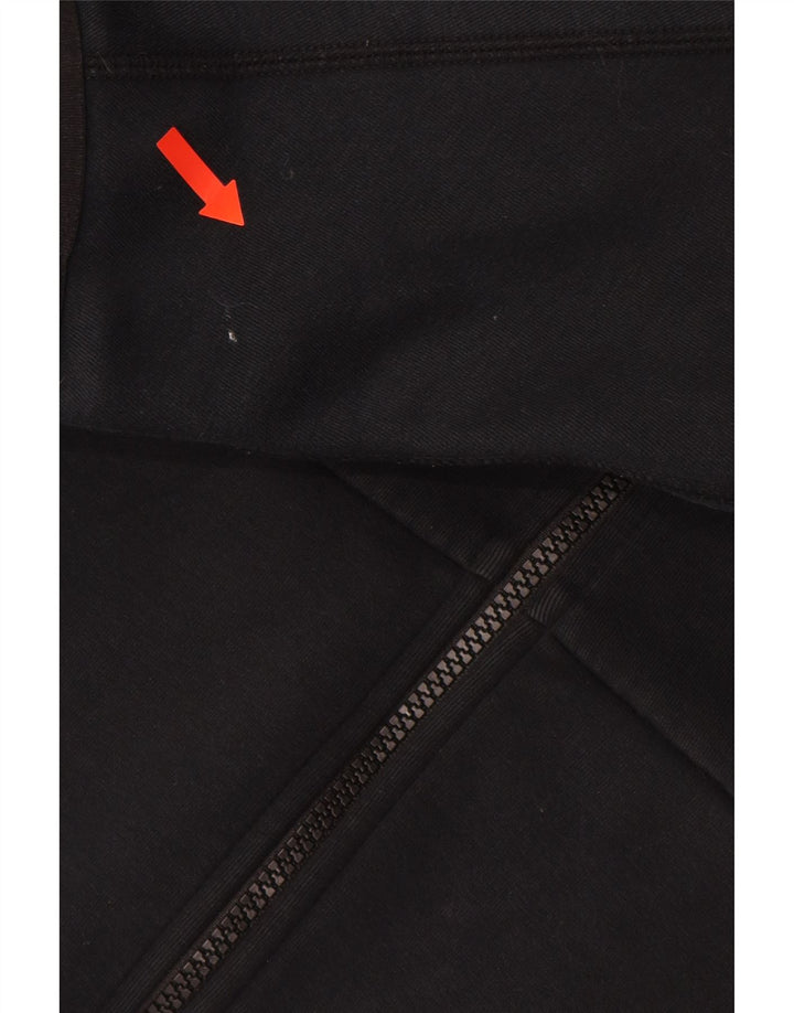 Maglione con cappuccio e zip da uomo NIKE in cotone nero medio