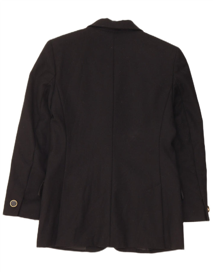 Giacca Blazer a 3 Bottoni Privilegio Donna IT 40 Small Nera in Lana Vergine