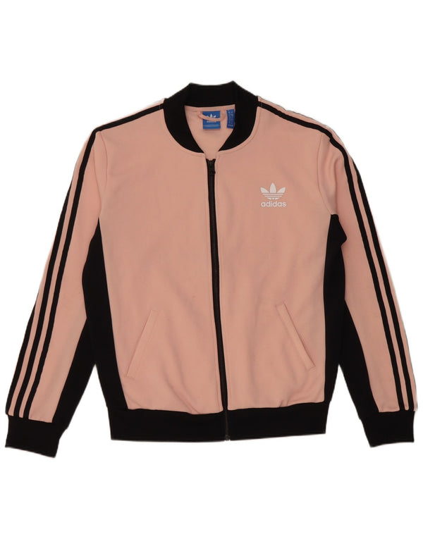 ADIDAS Giacca da ginnastica da donna con grafica UK 10 Small Pink Colourblock