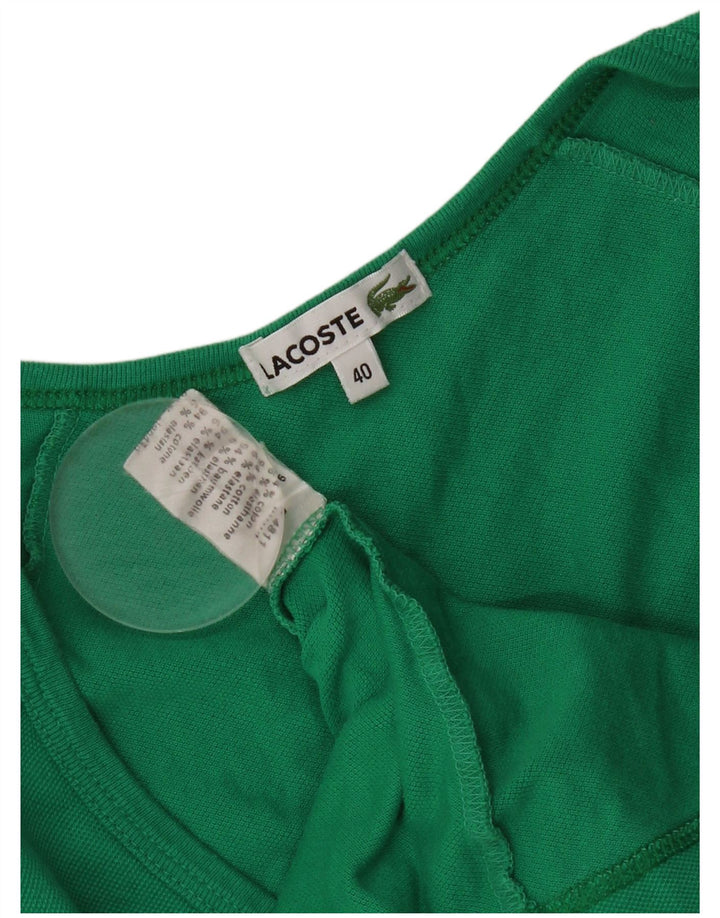 T-shirt da donna Lacoste taglia superiore 40 cotone verde medio