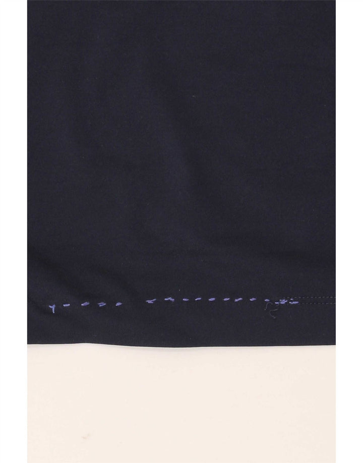 Nike Uomo Dri Fit Top manica lunga UK 42/44 Large Navy Blu Poliestere
