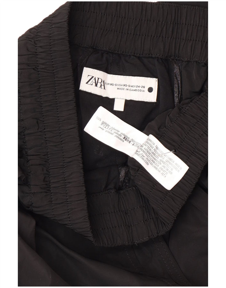 Gonna svasata da donna Zara XS W30 poliestere nero