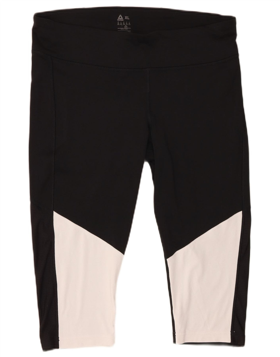 Leggings Capri REEBOK da donna UK 20/22 XL Poliestere color block nero