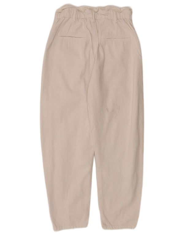 Jeans affusolati da donna ZARA EU 36 XS W26 L24 Cotone bianco