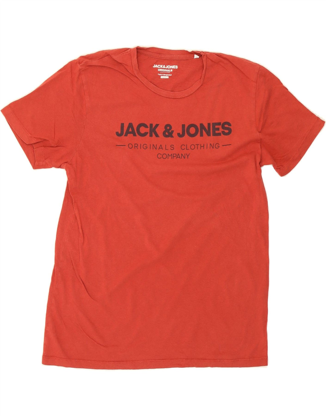 JACK & JONES Mens Regular Fit Graphic T-Shirt Top Large Red Cotton Vintage Jack & Jones and Second-Hand Jack & Jones from Messina Hembry 