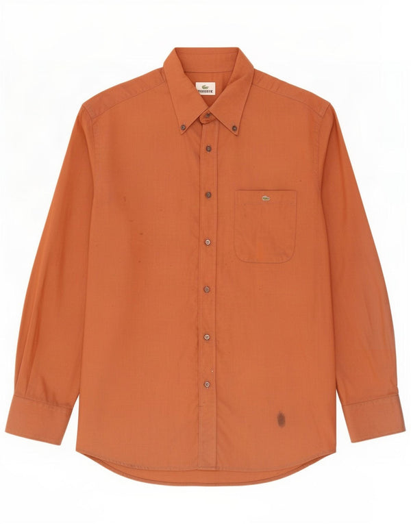 Camicia da uomo Lacoste taglia 43 grande cotone arancione