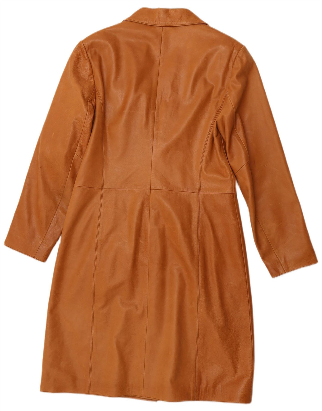 AVANTI Cappotto in pelle Petite da donna UK 12 Pelle marrone medio