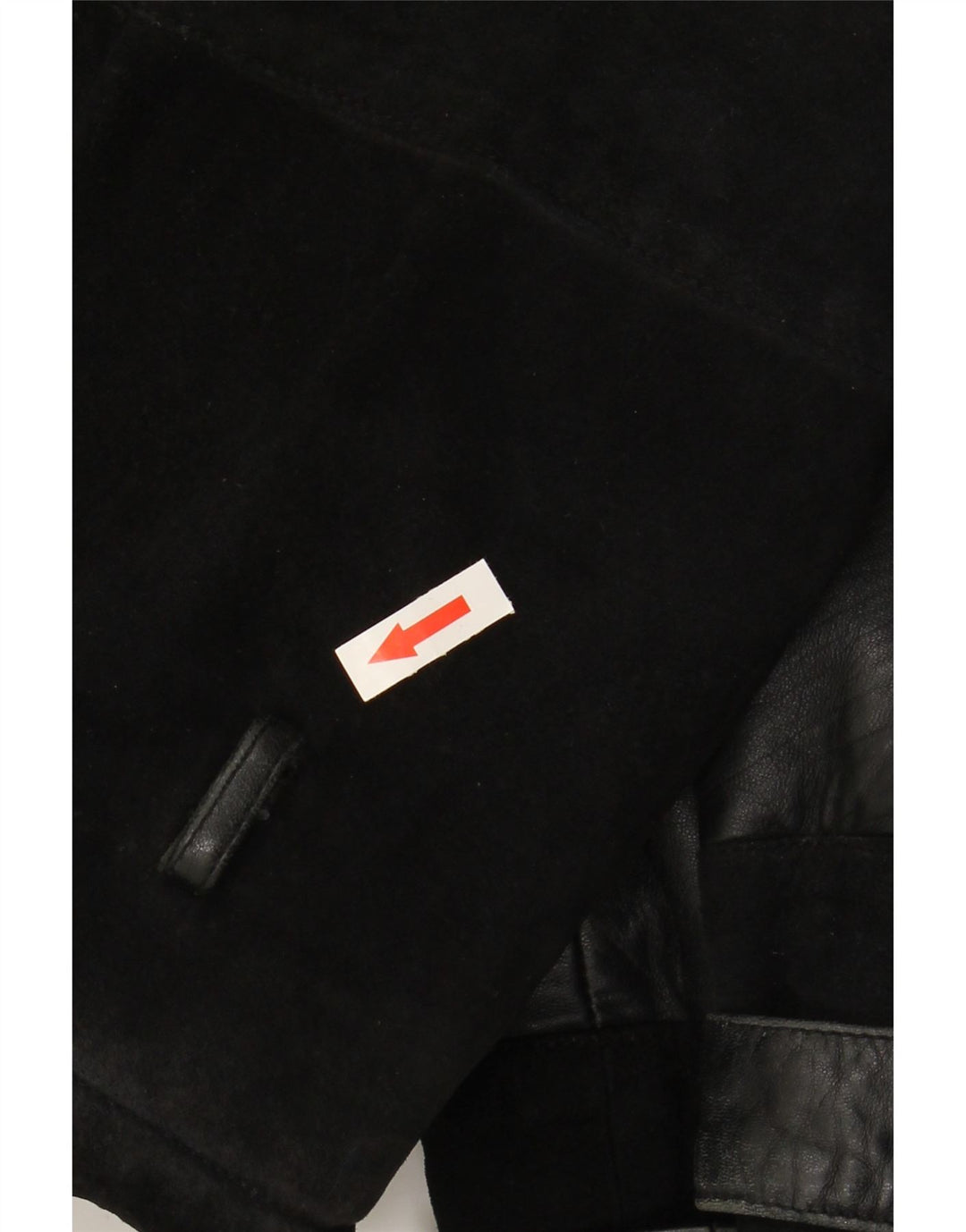 Giacca da donna in pelle scamosciata VINTAGE IT 48 XL Nera