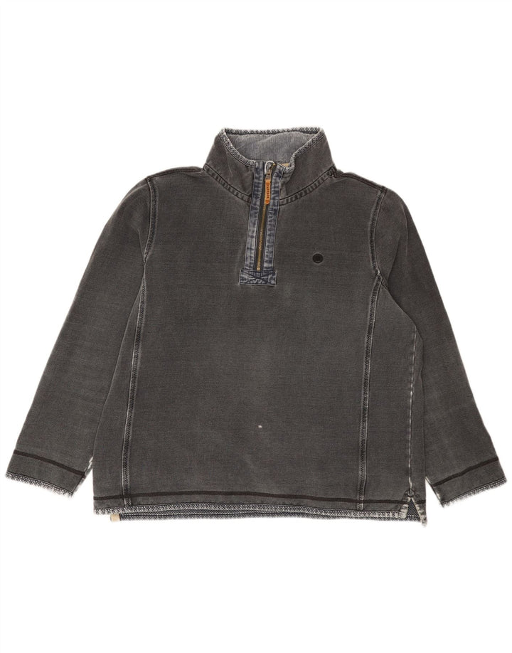 Felpa da uomo con zip e collo Fat Face, maglione XL, cotone grigio