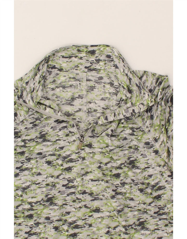 EDDIE BAUER Womens Zip Neck Pullover Tracksuit Top UK 16 Large Green Vintage Eddie Bauer and Second-Hand Eddie Bauer from Messina Hembry 