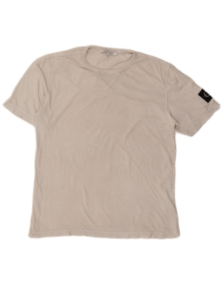 T-shirt da uomo Calvin Klein Jeans Top piccola in cotone bianco