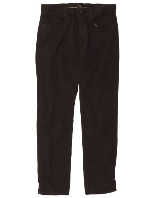 Pantaloni casual slim fit da uomo Hugo Boss Delaware W34 L32 cotone nero